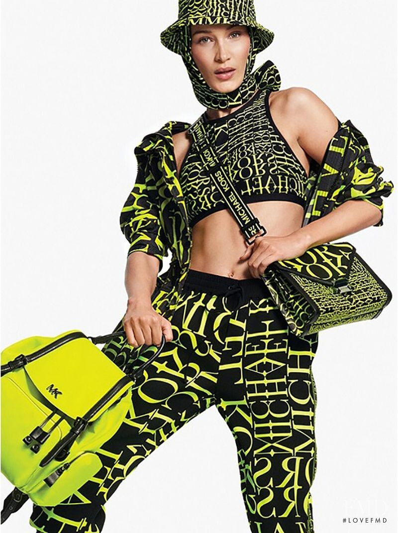 Bella Hadid featured in  the Michael Michael Kors Rainbow Capsule advertisement for Summer 2019