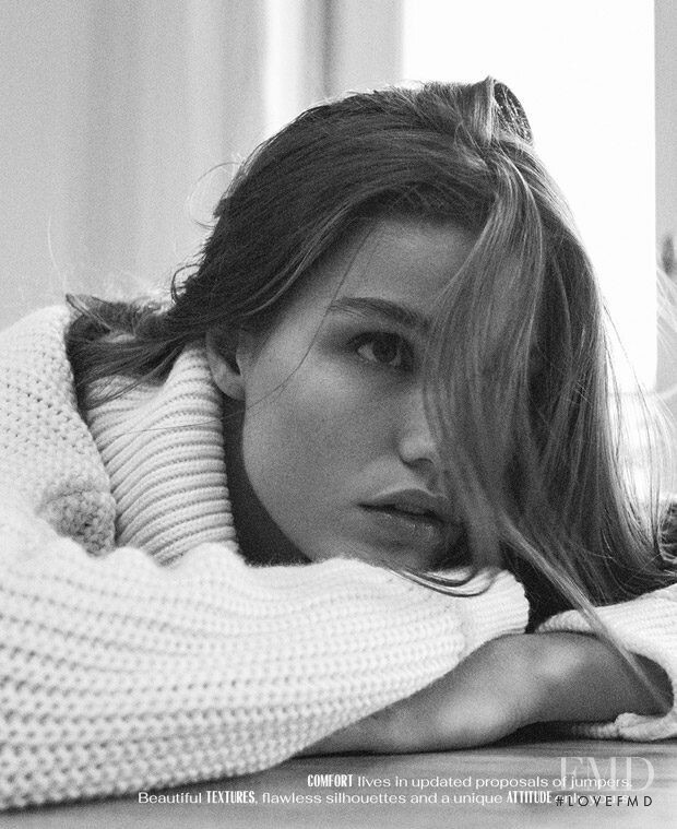 Luna Bijl featured in  the Massimo Dutti advertisement for Winter 2018