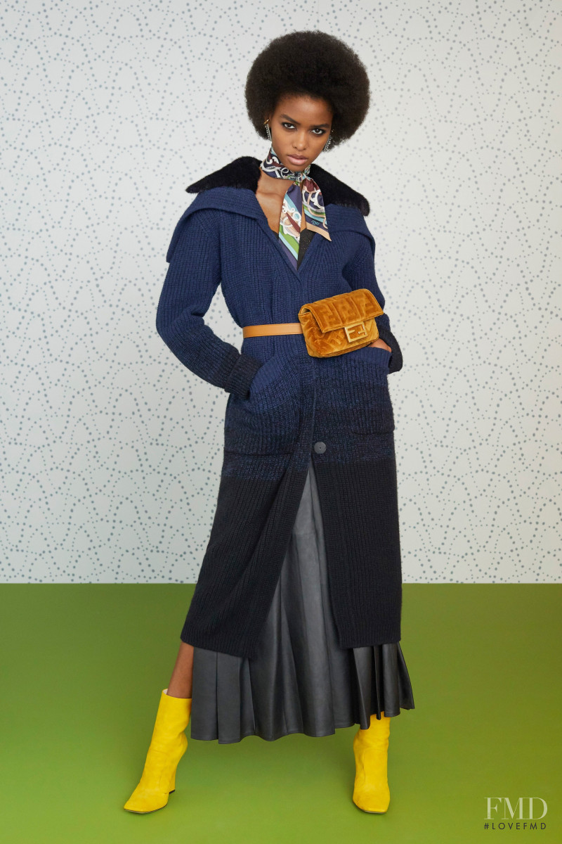 Blesnya Minher featured in  the Fendi lookbook for Pre-Fall 2019