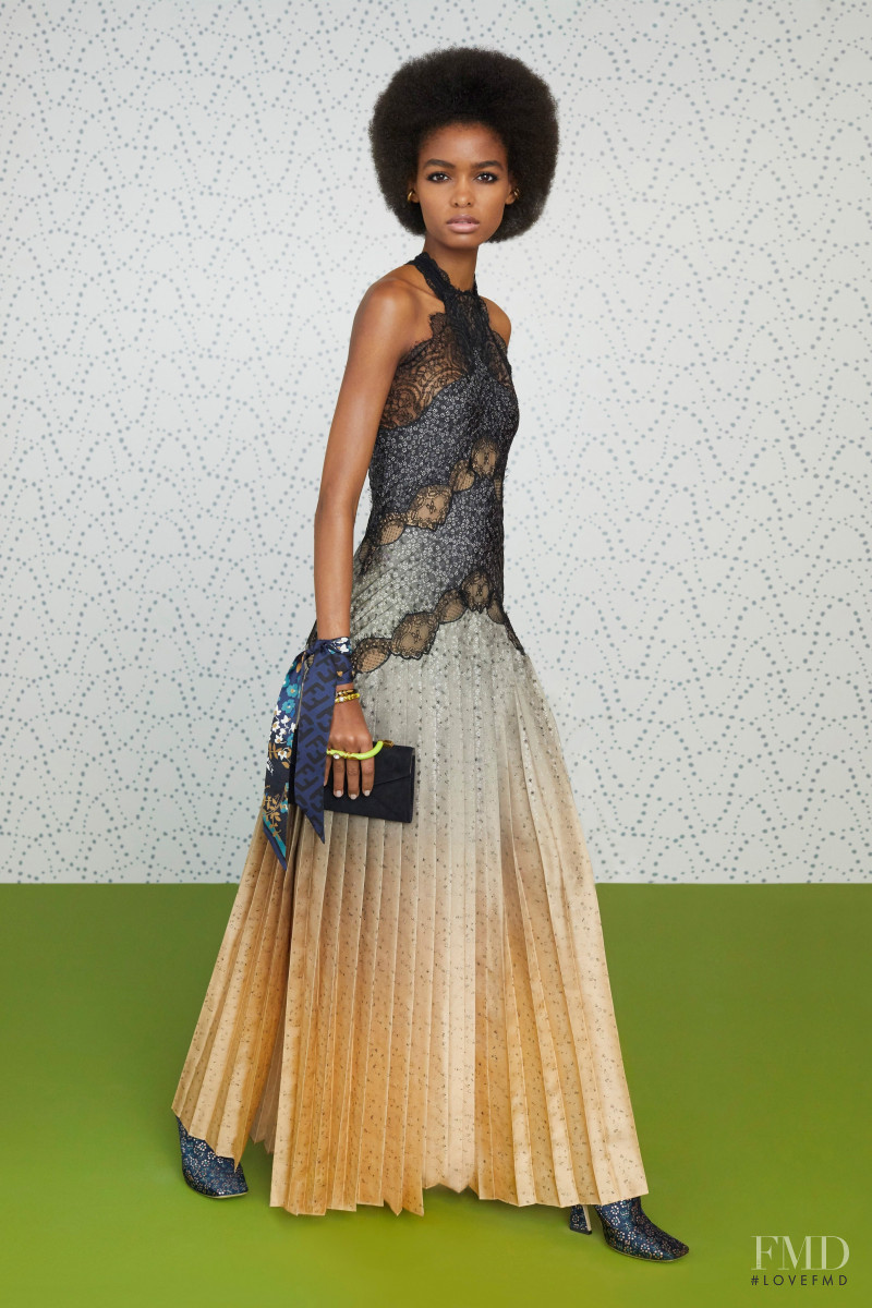 Blesnya Minher featured in  the Fendi lookbook for Pre-Fall 2019