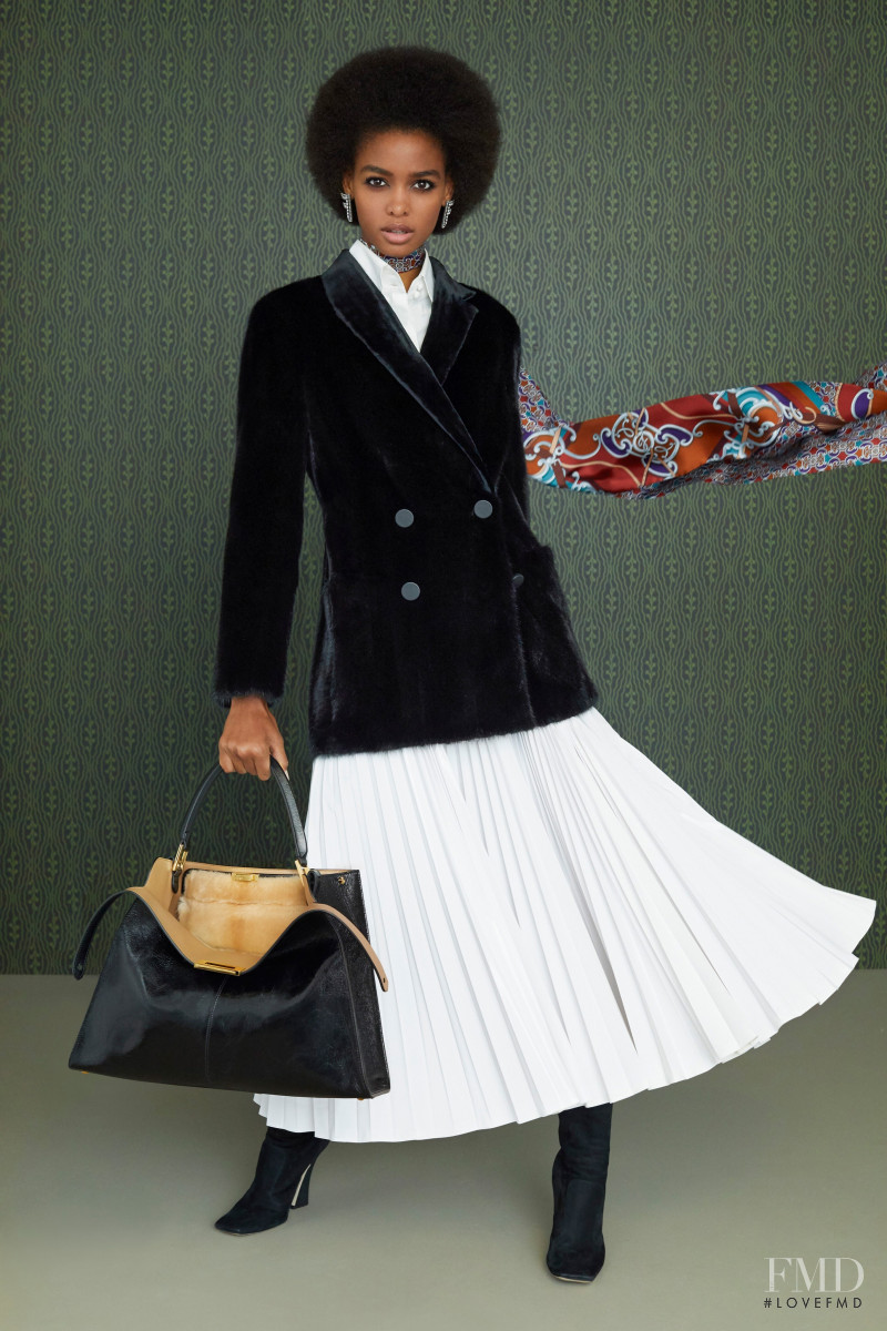 Blesnya Minher featured in  the Fendi lookbook for Pre-Fall 2019