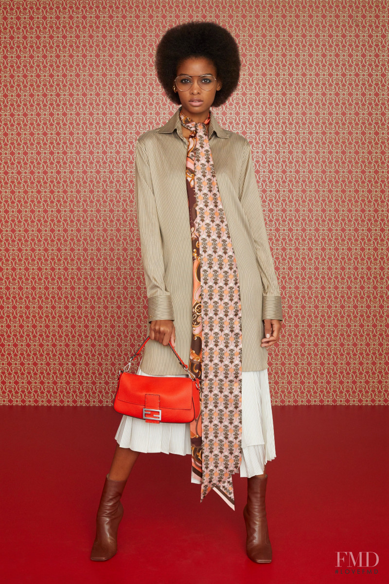 Blesnya Minher featured in  the Fendi lookbook for Pre-Fall 2019