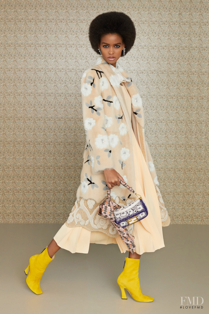 Blesnya Minher featured in  the Fendi lookbook for Pre-Fall 2019