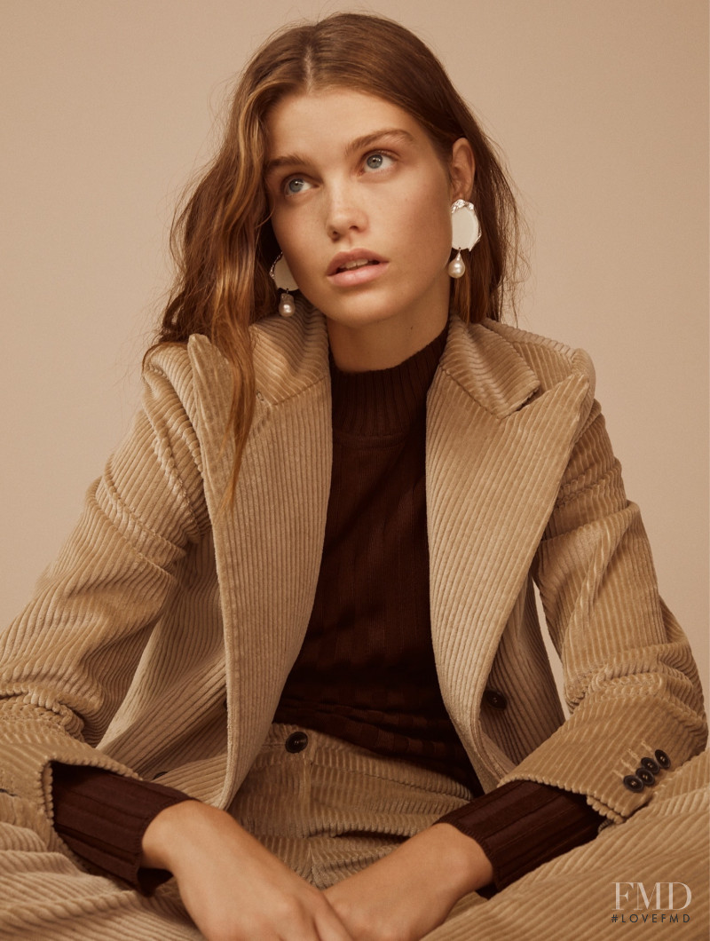 Luna Bijl featured in  the Mango advertisement for Autumn/Winter 2018