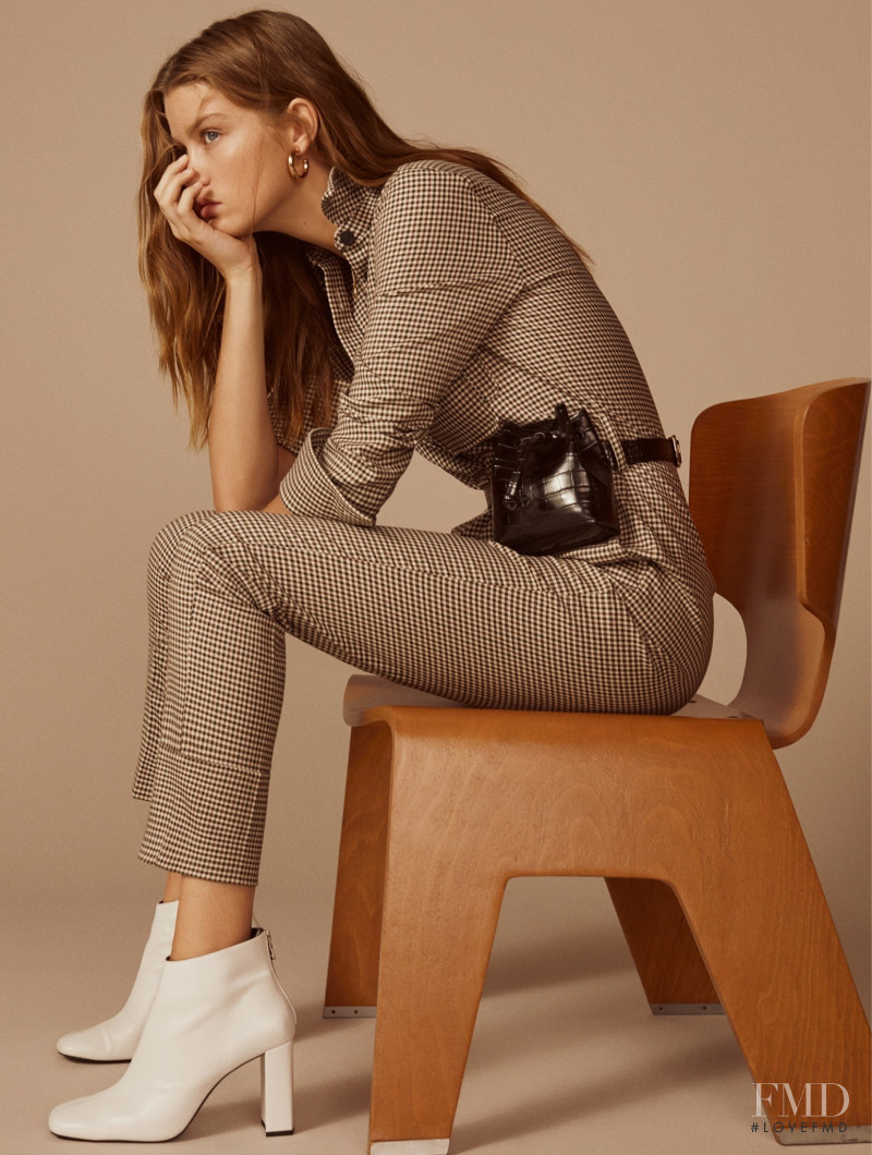 Luna Bijl featured in  the Mango advertisement for Autumn/Winter 2018