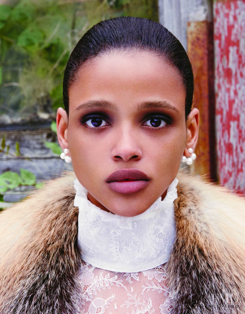 Aya Jones featured in  the Bergdorf Goodman lookbook for Fall 2015