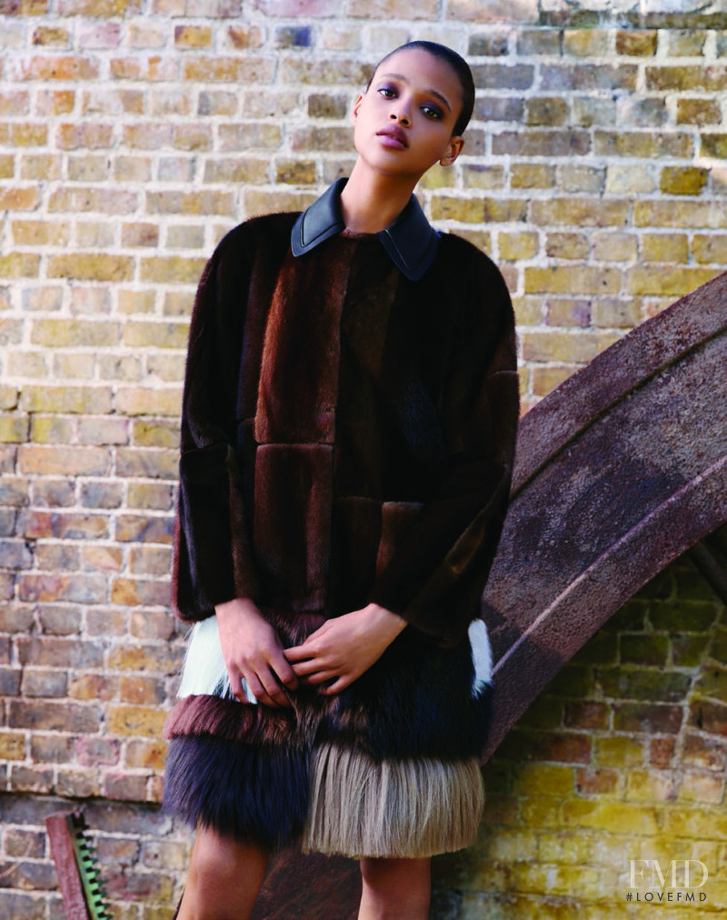 Aya Jones featured in  the Bergdorf Goodman lookbook for Fall 2015