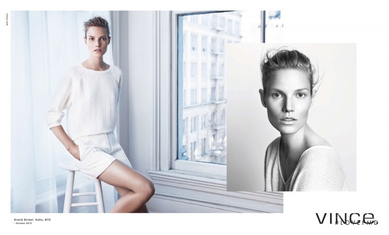 Suvi Koponen featured in  the Vince advertisement for Spring/Summer 2014