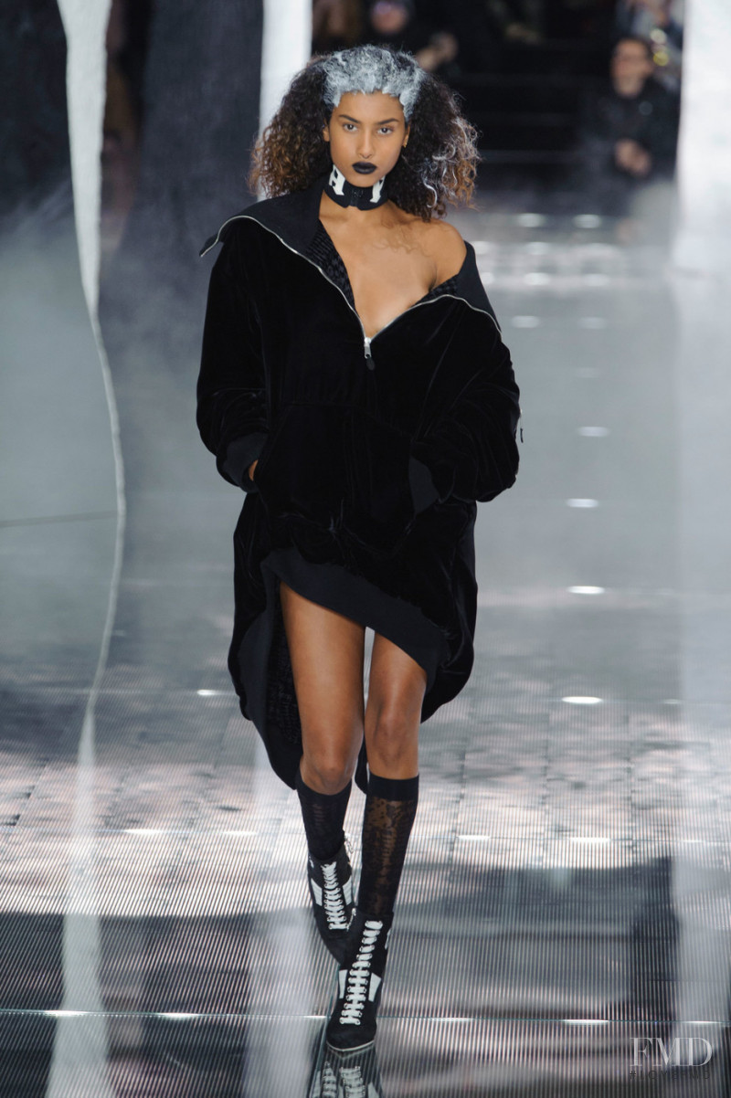 Imaan Hammam featured in  the Fenty PUMA by Rihanna fashion show for Autumn/Winter 2016