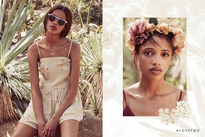 Aya Jones featured in  the Urban Outfitters Cactus Flower lookbook for Summer 2015