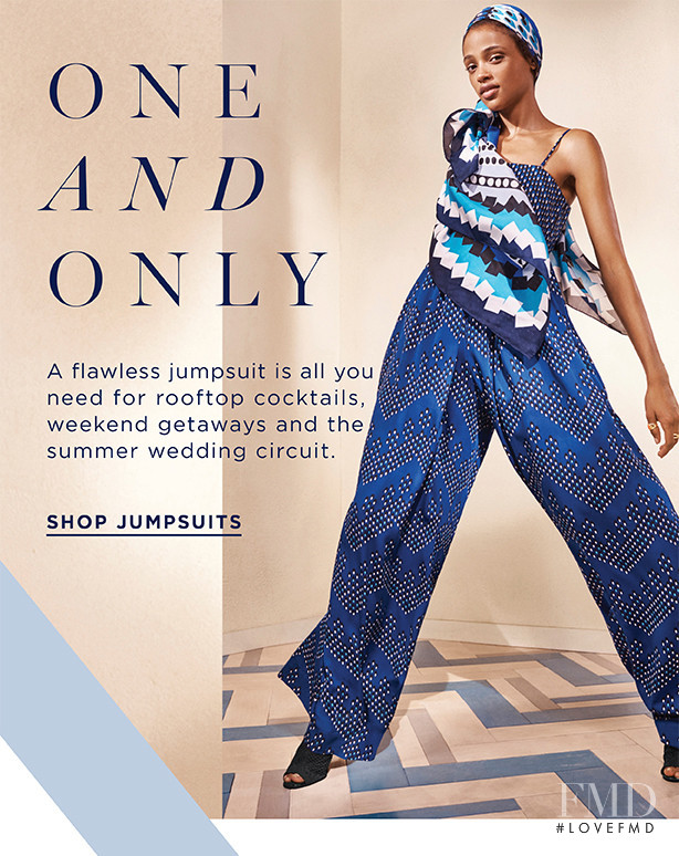 Aya Jones featured in  the Diane Von Furstenberg Now & Later, One and Only lookbook for Pre-Fall 2016