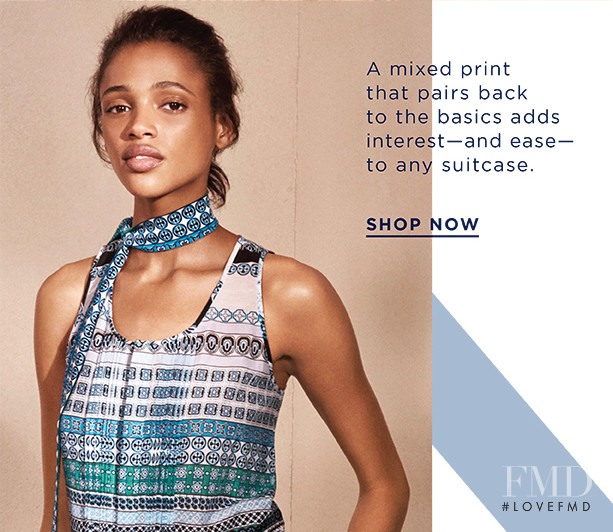 Aya Jones featured in  the Diane Von Furstenberg Now & Later, One and Only lookbook for Pre-Fall 2016