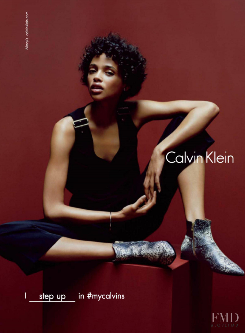 Aya Jones featured in  the Calvin Klein Main Line advertisement for Autumn/Winter 2016