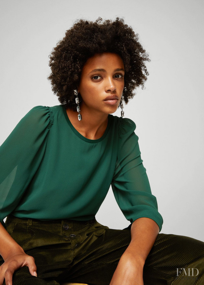 Aya Jones featured in  the Mango catalogue for Autumn/Winter 2017