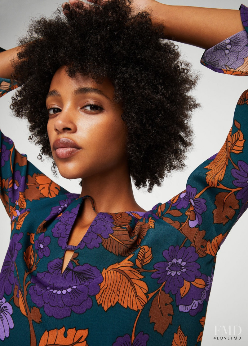 Aya Jones featured in  the Mango catalogue for Autumn/Winter 2017