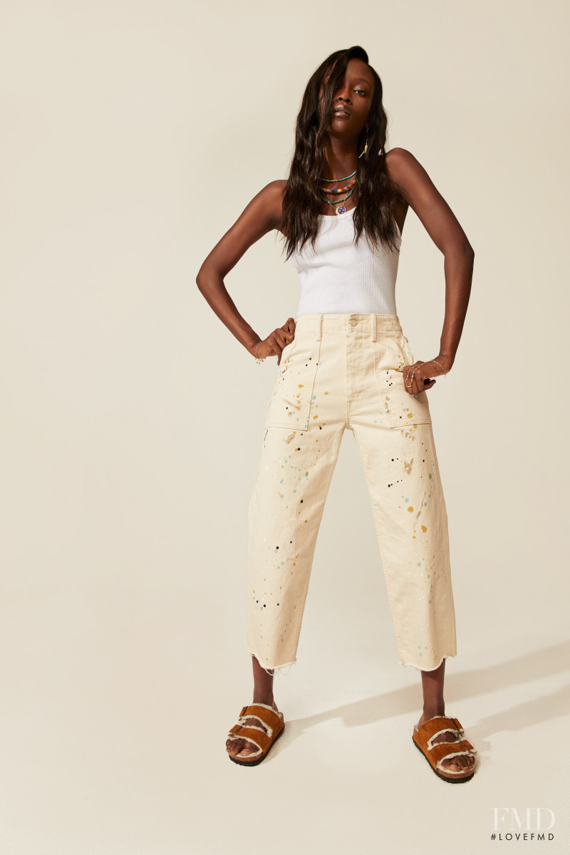 Riley Montana featured in  the Mother Denim lookbook for Pre-Fall 2020