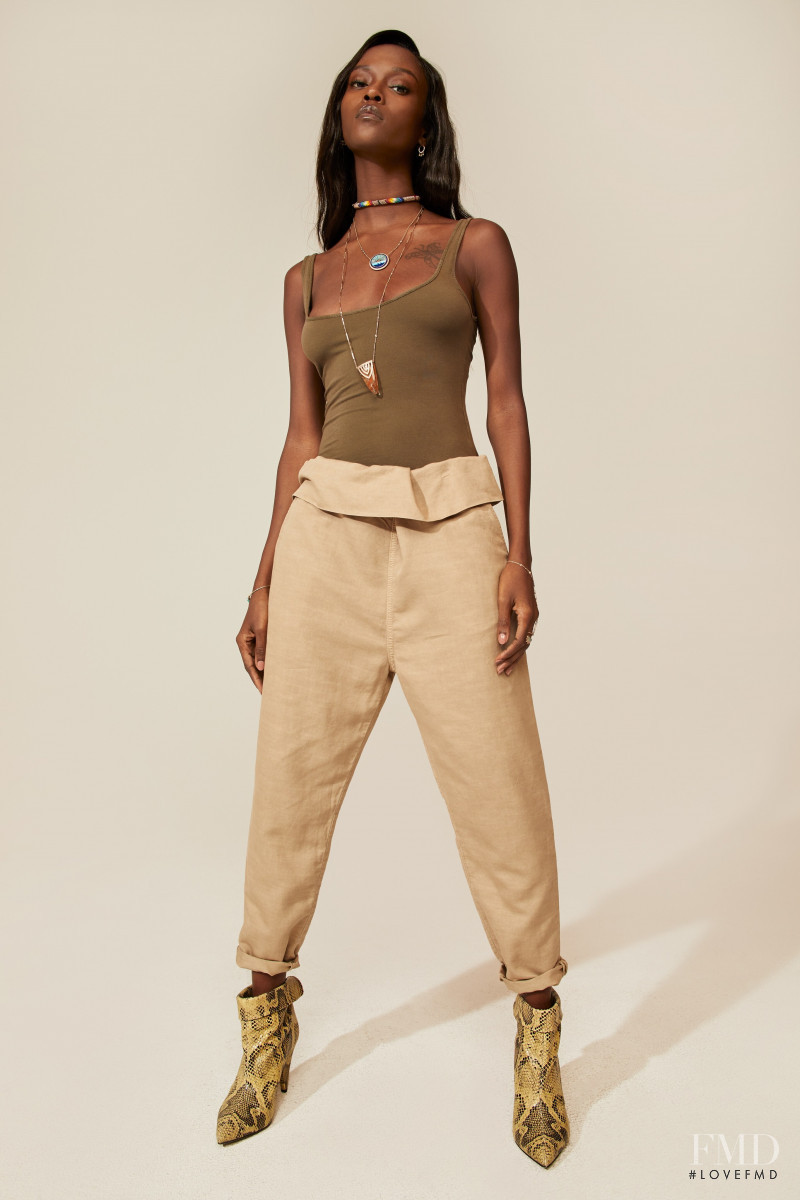 Riley Montana featured in  the Mother Denim lookbook for Pre-Fall 2020