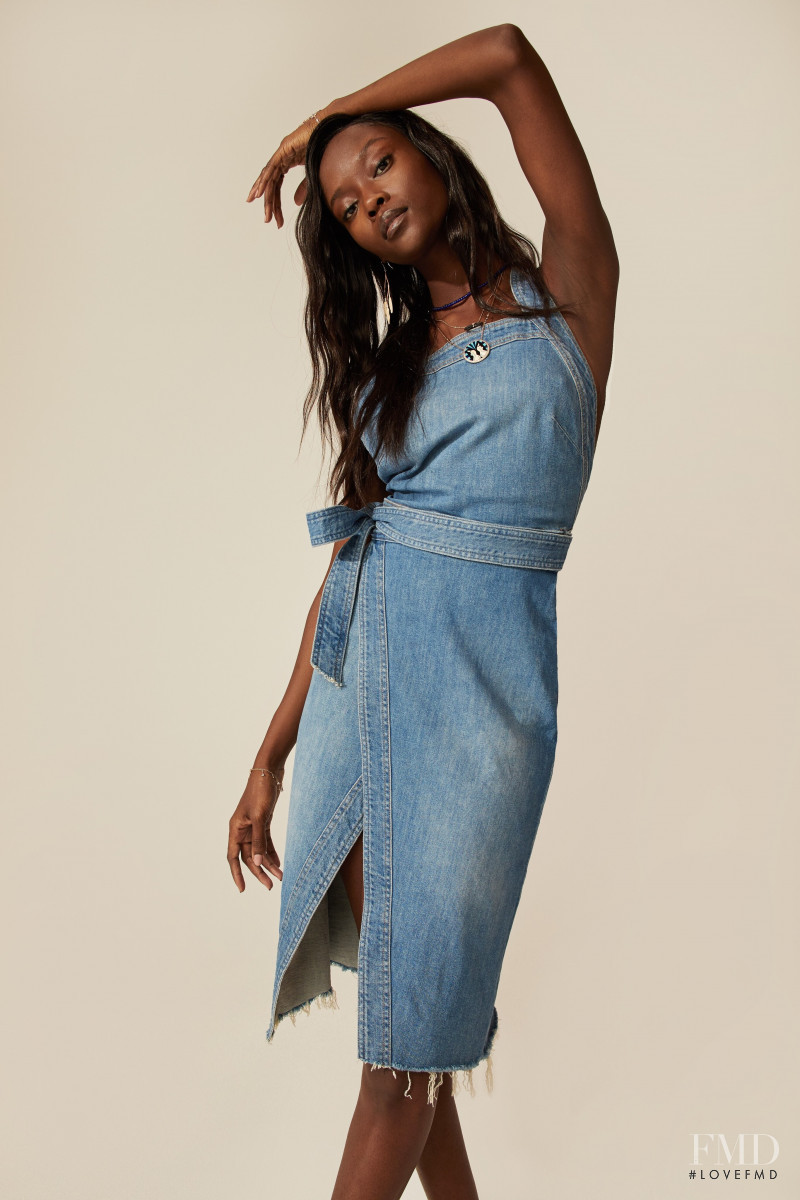 Riley Montana featured in  the Mother Denim lookbook for Pre-Fall 2020