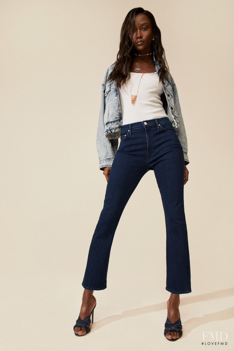 Riley Montana featured in  the Mother Denim lookbook for Pre-Fall 2020