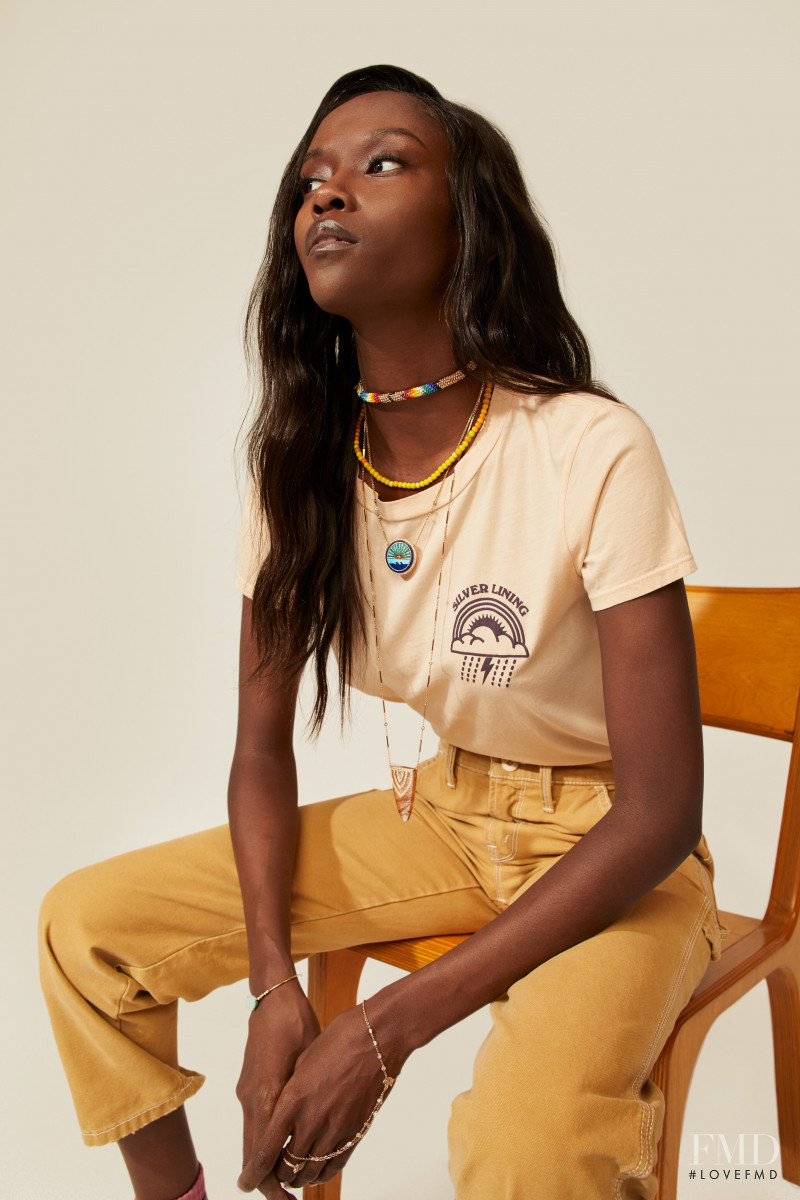 Riley Montana featured in  the Mother Denim lookbook for Pre-Fall 2020