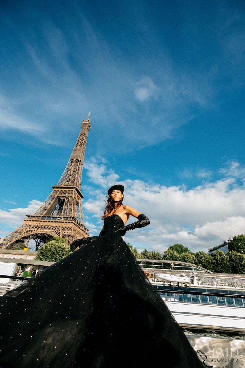 Marilhéa Peillard featured in  the Balmain Balmain sur Seine fashion show for Autumn/Winter 2020