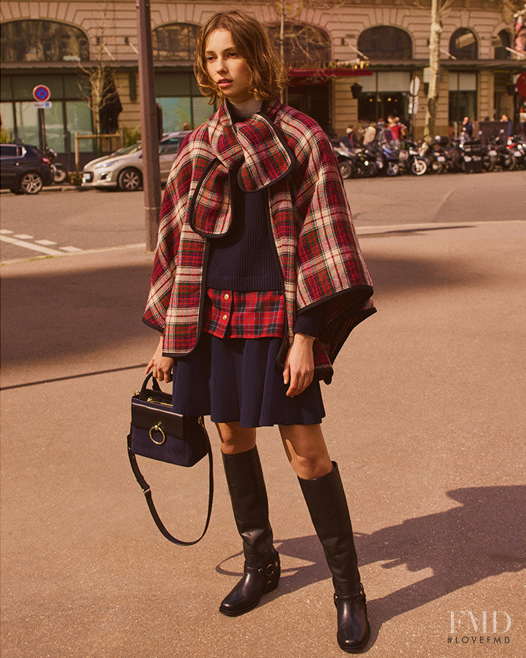 Mali Koopman featured in  the Claudie Pierlot advertisement for Autumn/Winter 2018
