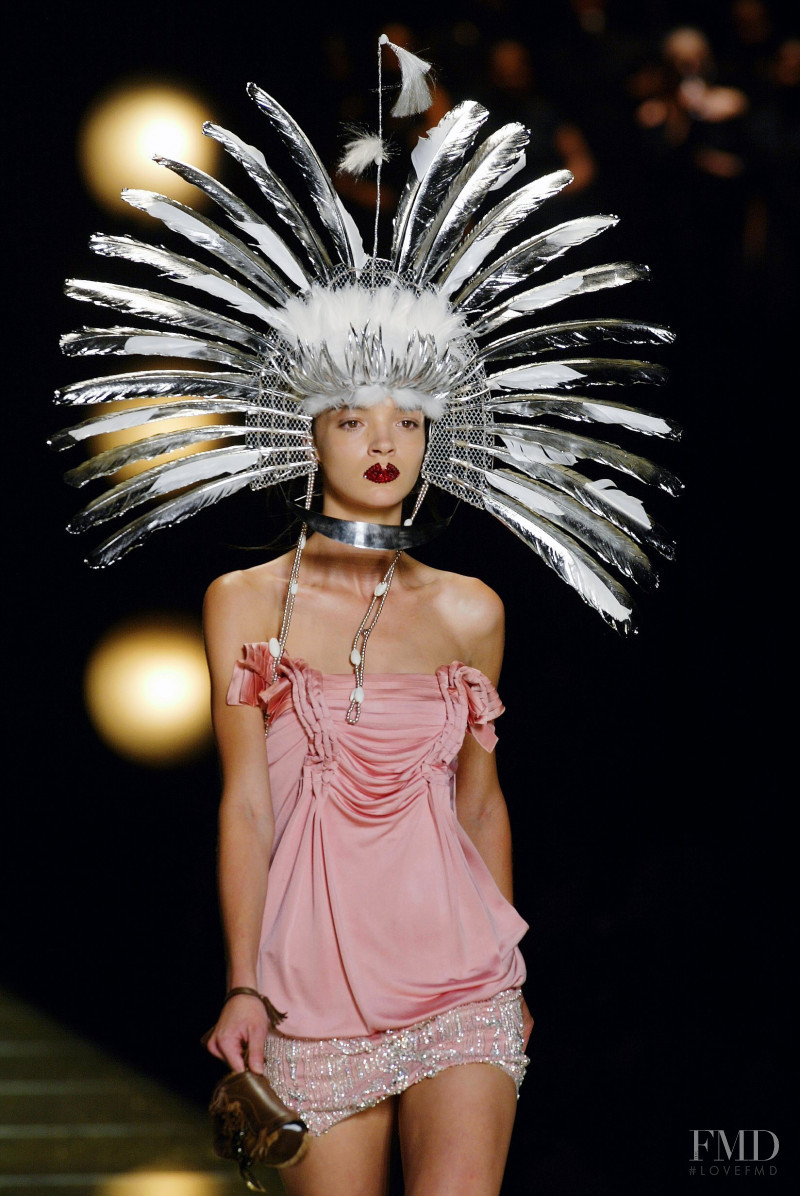 Mariacarla Boscono featured in  the Christian Dior Haute Couture fashion show for Autumn/Winter 2002