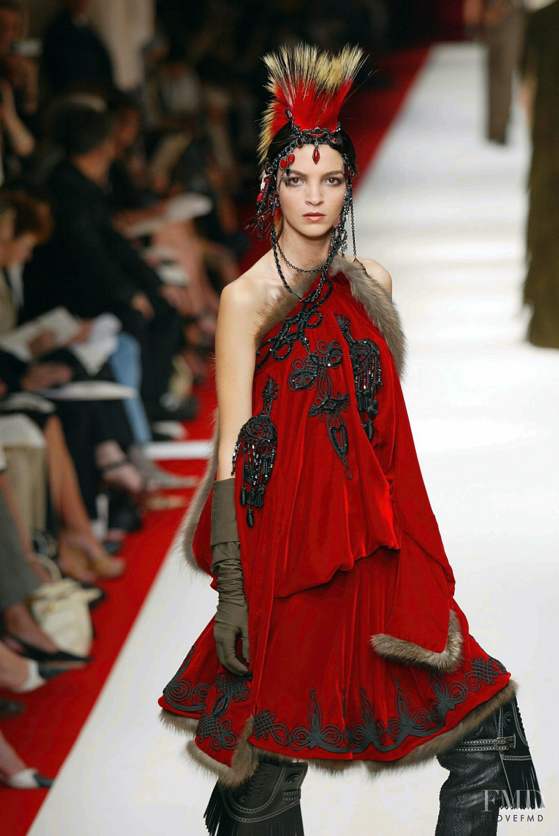 Mariacarla Boscono featured in  the Jean Paul Gaultier Haute Couture fashion show for Autumn/Winter 2002