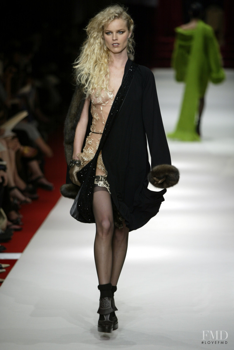 Eva Herzigova featured in  the Jean Paul Gaultier Haute Couture fashion show for Autumn/Winter 2002