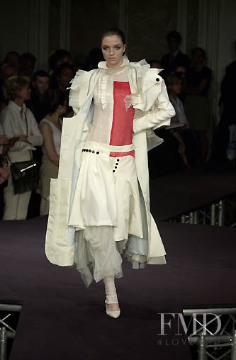 Mariacarla Boscono featured in  the Louis Feraud fashion show for Spring/Summer 2002