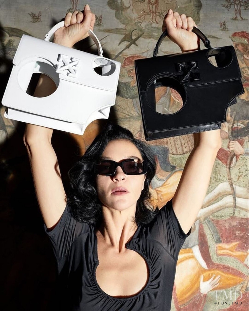 Mariacarla Boscono featured in  the Off-White Handbag & Eyewear advertisement for Spring/Summer 2020