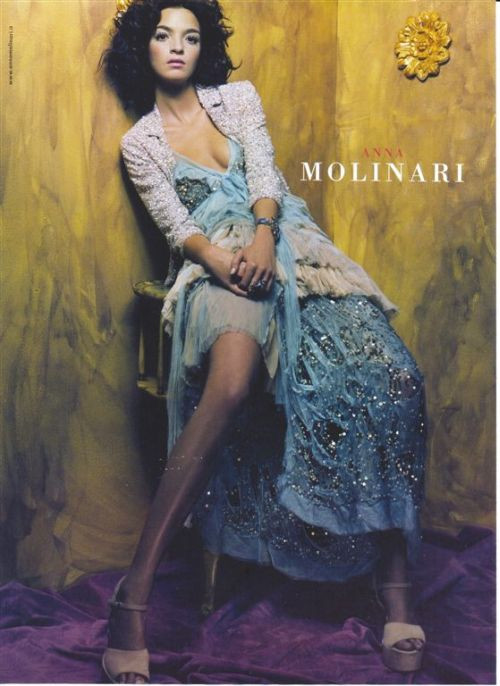 Mariacarla Boscono featured in  the Anna Molinari advertisement for Spring/Summer 2005