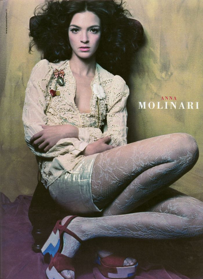 Mariacarla Boscono featured in  the Anna Molinari advertisement for Spring/Summer 2005