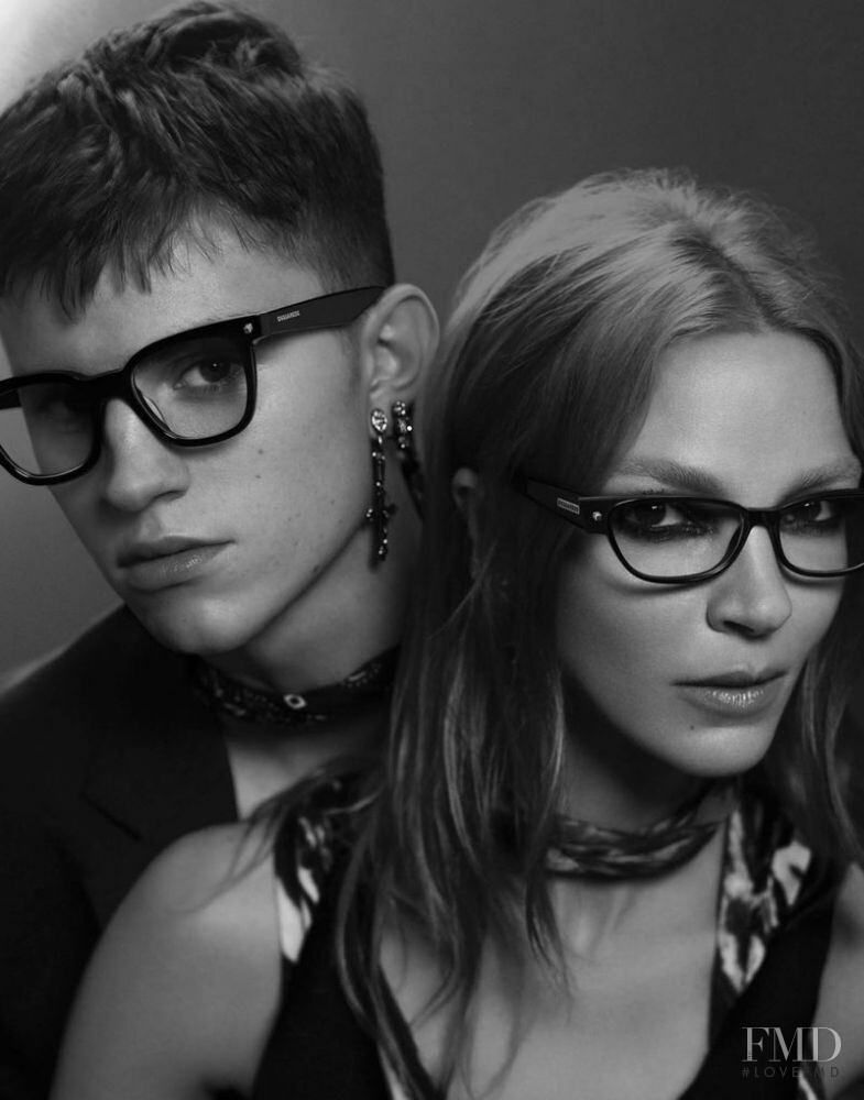 Mariacarla Boscono featured in  the DSquared2 Eyewear advertisement for Autumn/Winter 2019