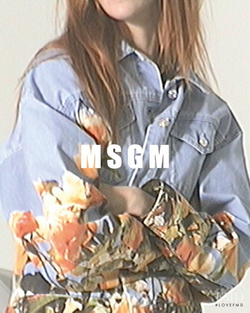 Mariacarla Boscono featured in  the MSGM advertisement for Spring/Summer 2019