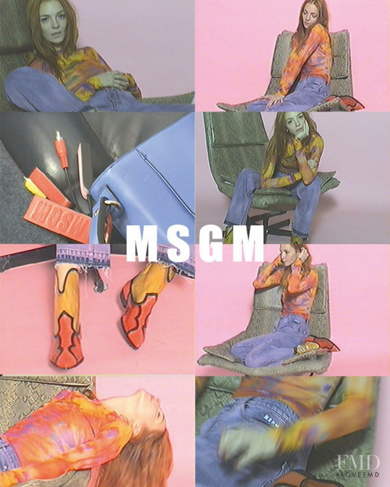 Mariacarla Boscono featured in  the MSGM advertisement for Spring/Summer 2019