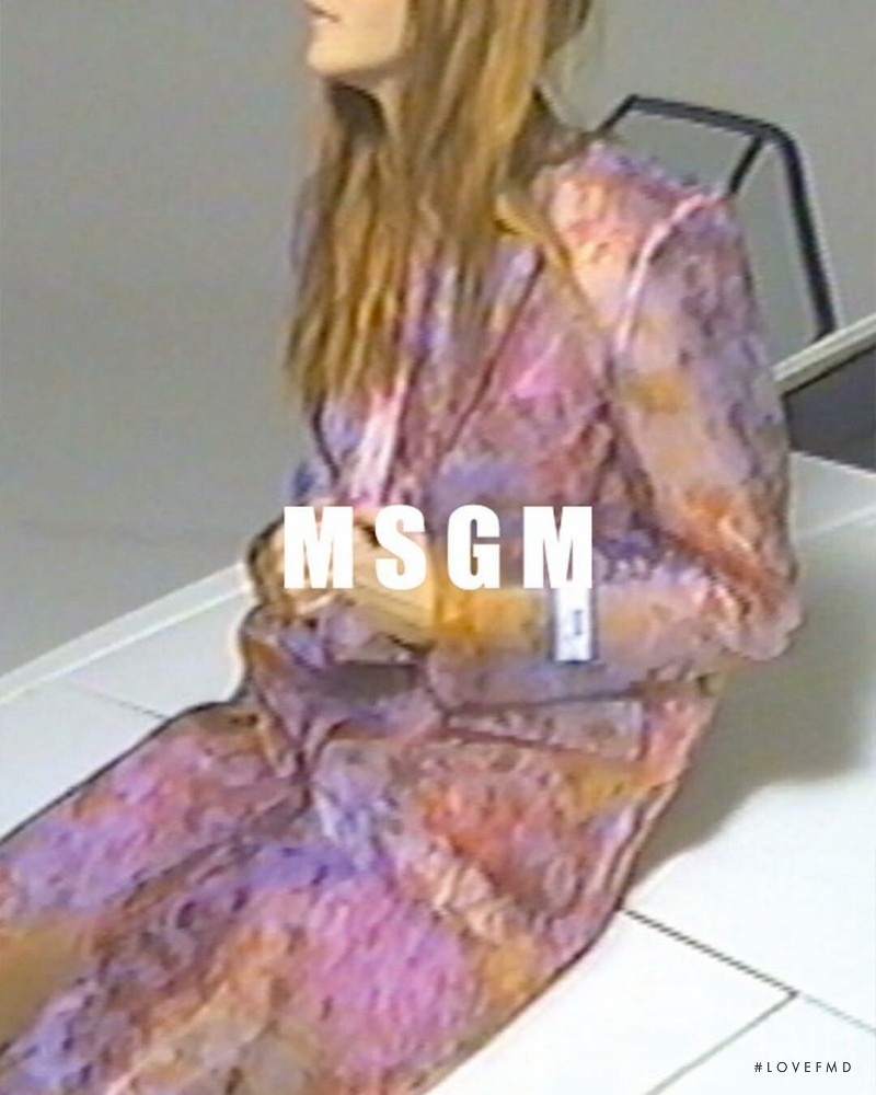 Mariacarla Boscono featured in  the MSGM advertisement for Spring/Summer 2019