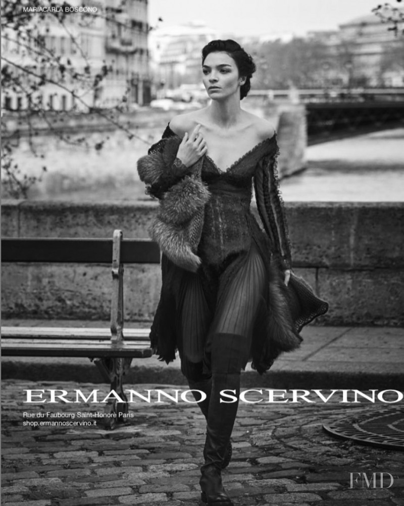 Mariacarla Boscono featured in  the Ermanno Scervino advertisement for Autumn/Winter 2017