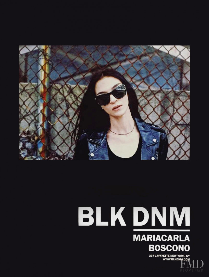 Mariacarla Boscono featured in  the BLK DNM advertisement for Autumn/Winter 2015