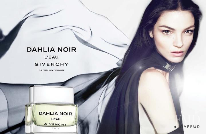 Mariacarla Boscono featured in  the Givenchy Parfums Dahlia Noir L’Eau advertisement for Spring/Summer 2013