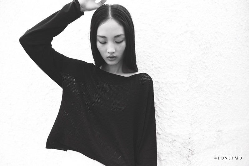 Jing Wen featured in  the Le Tricot Perugia advertisement for Spring/Summer 2014