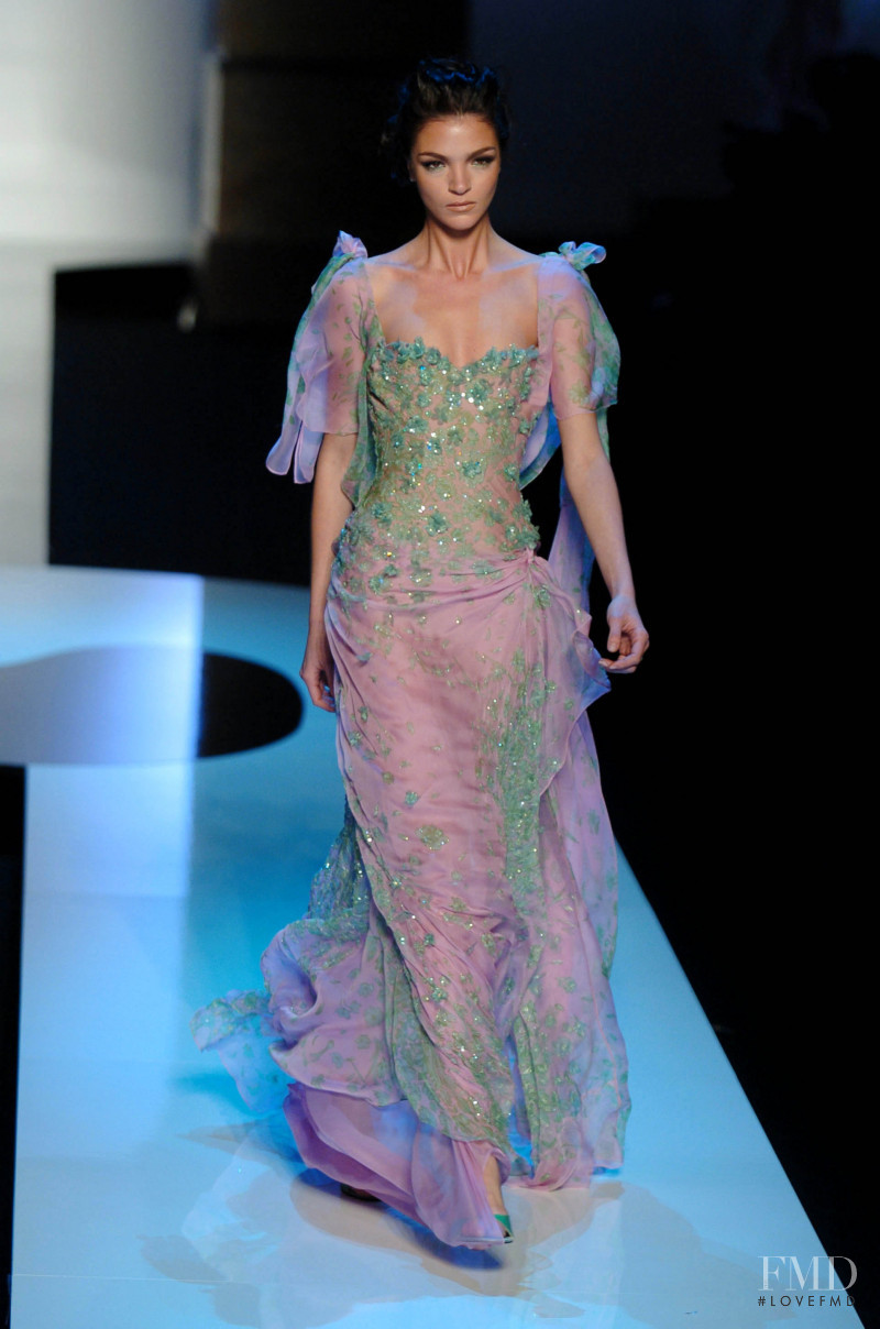 Mariacarla Boscono featured in  the Elie Saab Couture fashion show for Spring/Summer 2004