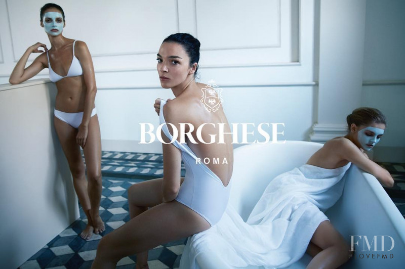 Mariacarla Boscono featured in  the Borghese advertisement for Spring/Summer 2017