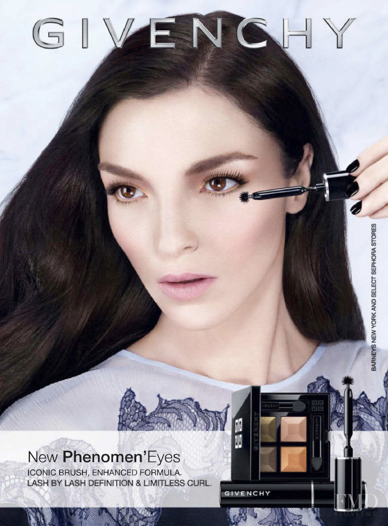 Mariacarla Boscono featured in  the Givenchy Beauty advertisement for Spring/Summer 2015