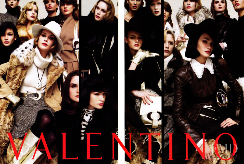 Anouck Lepère featured in  the Valentino advertisement for Autumn/Winter 2002