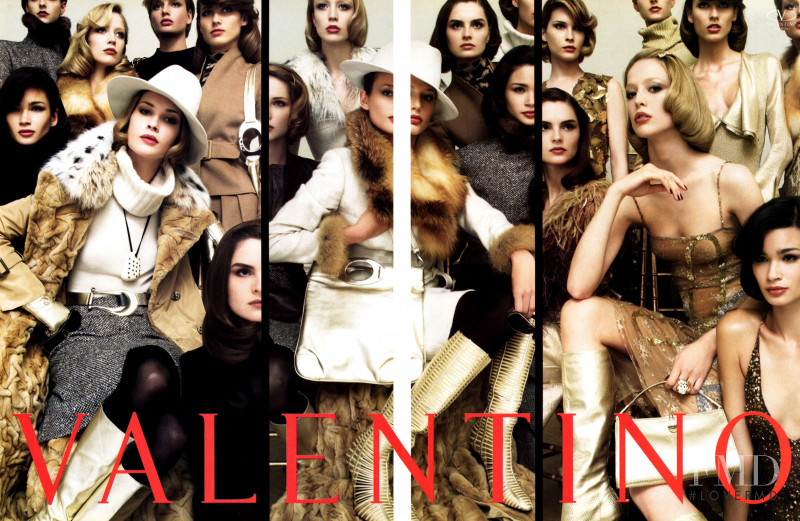 Anouck Lepère featured in  the Valentino advertisement for Autumn/Winter 2002