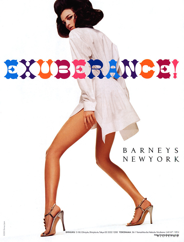 Mariacarla Boscono featured in  the Barneys New York advertisement for Spring/Summer 2003