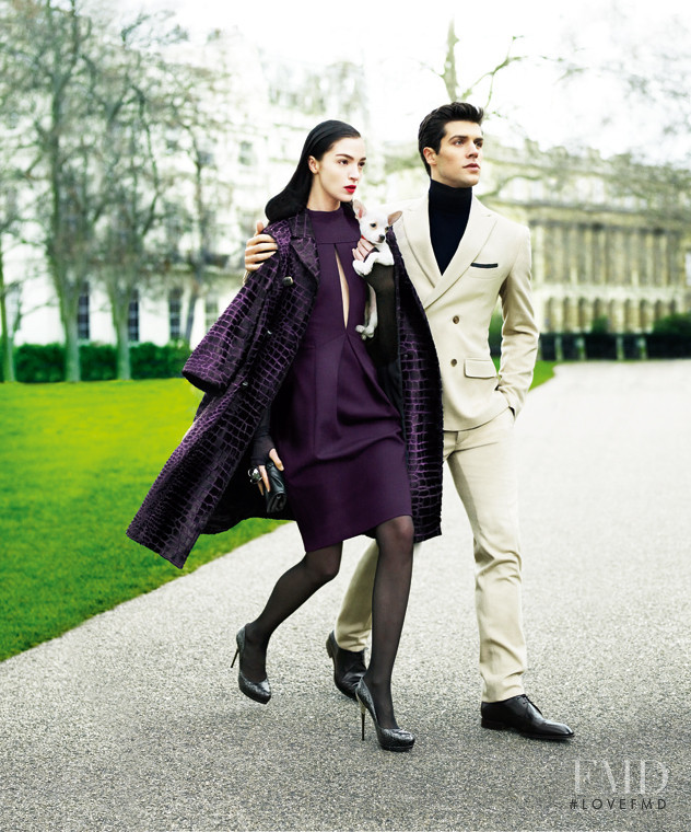 Mariacarla Boscono featured in  the Salvatore Ferragamo advertisement for Autumn/Winter 2009