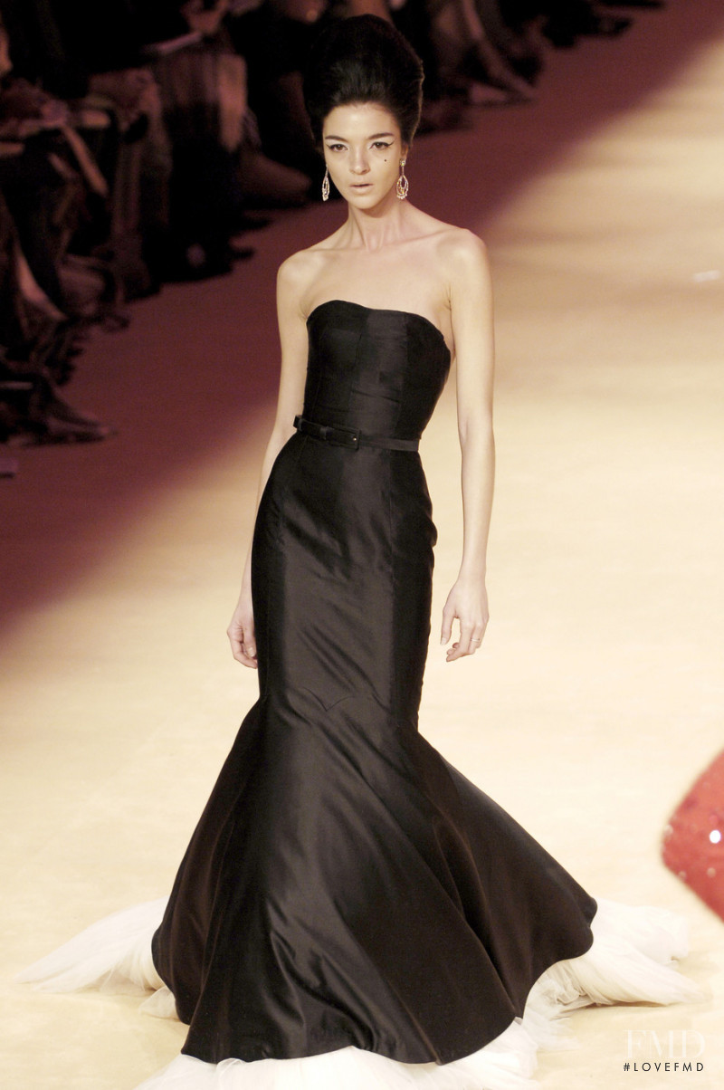 Mariacarla Boscono featured in  the Alexander McQueen fashion show for Autumn/Winter 2005