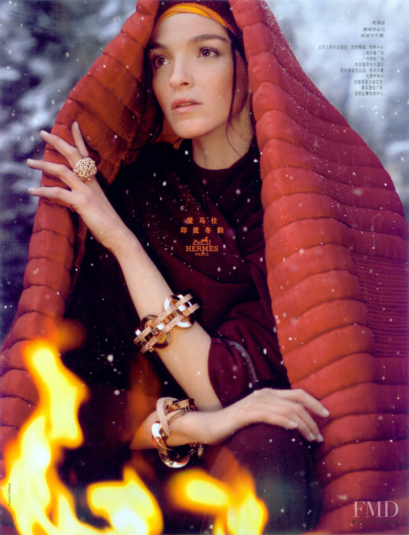 Mariacarla Boscono featured in  the Hermès advertisement for Autumn/Winter 2008